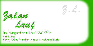 zalan lauf business card